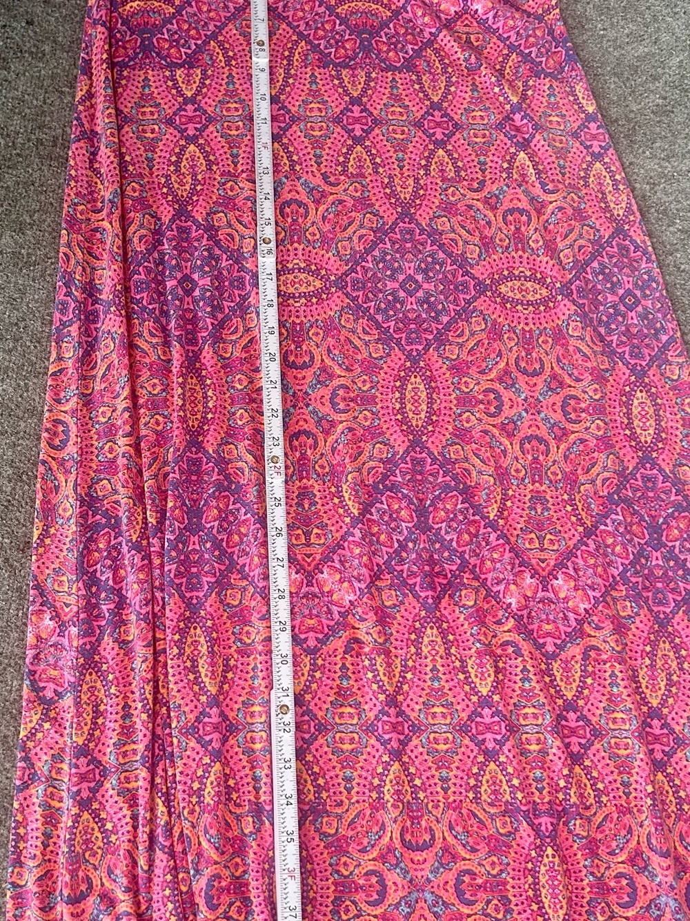 Cynthia Rowley Pink and Purple Paisley Maxi Skirt - Picture 3 of 5